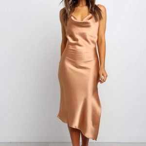 NEW NWOT PETAL & PUP CYPRUS DRESS - GOLD